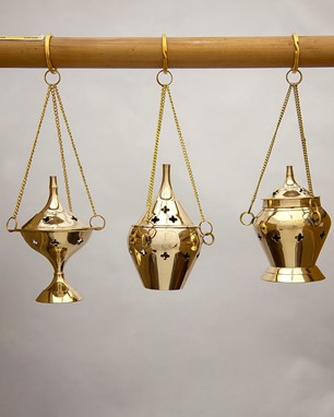Assorted Brass Hanging Incense Burners