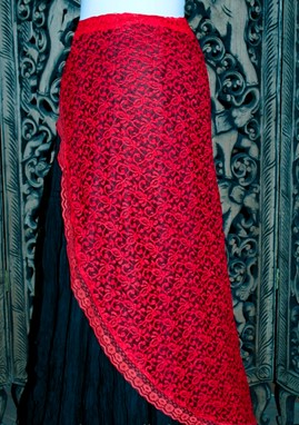 Hip Scarf In Lace Fabric