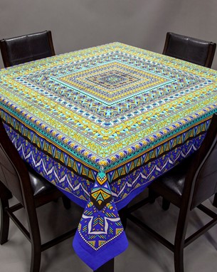 Square Multi Color Tablecloth