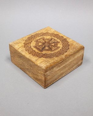 Laser Engraved Celtic Cross Box