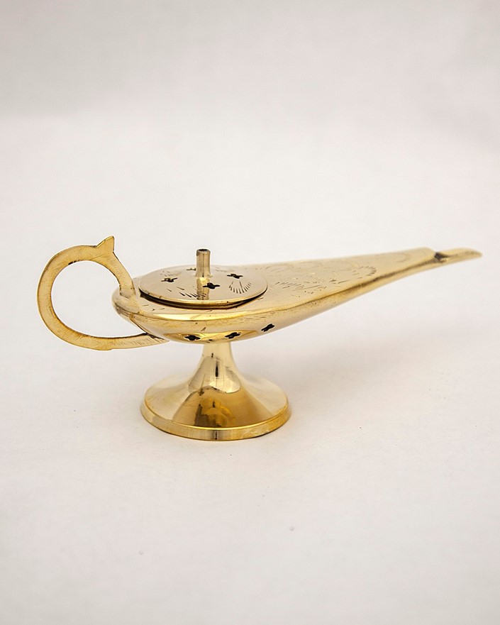 The NAT - Brass incense burner genie lamps from Booth 14. 🧞‍♂️ Large, $19  Small, $15