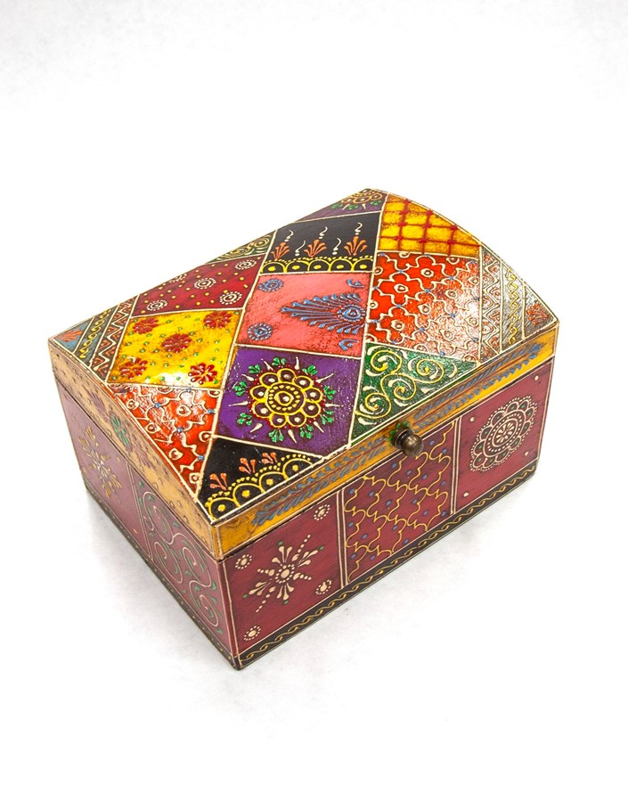 Rajasthani Hand Painted Wooden Utility Boxes