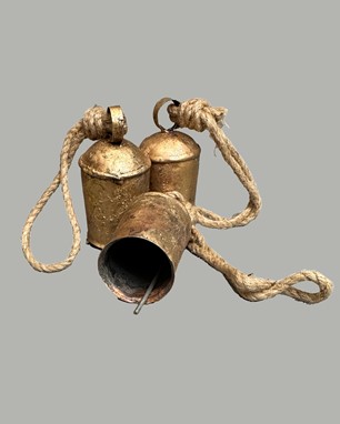 Brass bells on cord w bea bs010 Brass bells on cord w bea bs010
